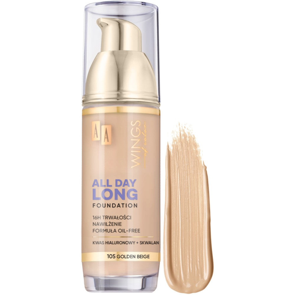 AA WINGS OF COLOR ALL DAY LONG FOUNDATION 16H 35ML