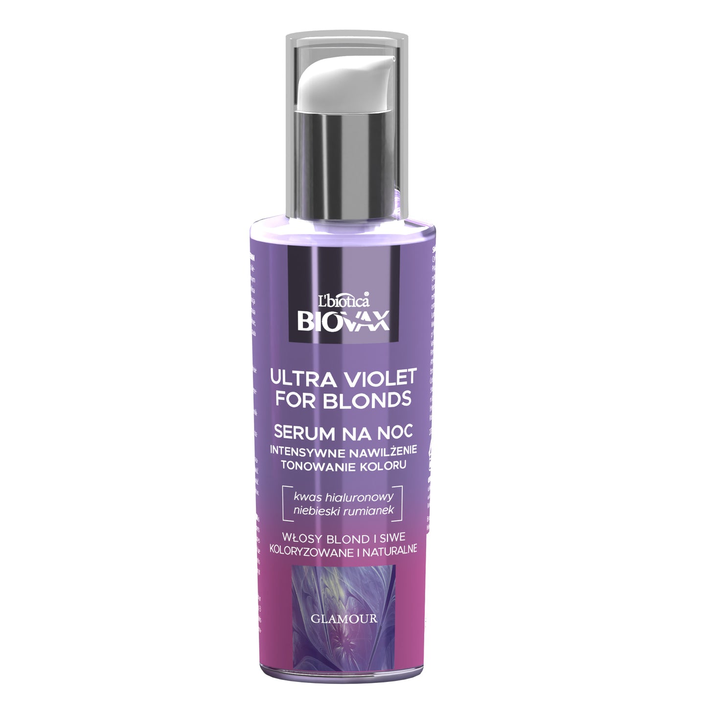 BIOVAX Ultra Violet Εντατικός ενυδατικός τονωτικός ορός νύχτας για ξανθά και γκρίζα μαλλιά 100 ml