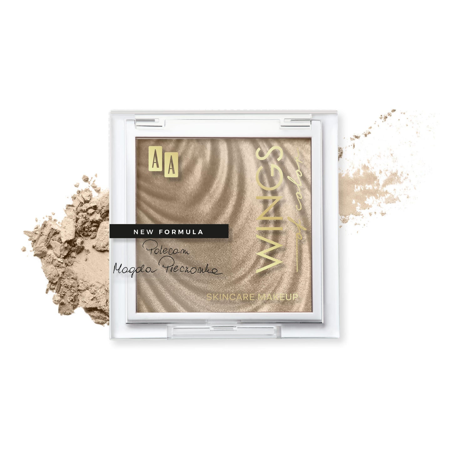 Compact Glass Highlighter 02 Golden Glow AA Wings Of Color 7gr