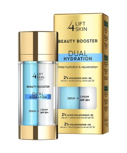 LIFT4SKIN BEAUTY BOOSTER DUAL HYDRATION 2% HYALURONIC ACID + B5 SERUM + SMOOTHING CREAM SPF30 2X15ML