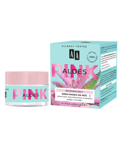 ΚΡΕΜΑ ΠΡΟΣΩΠΟΥ ΝΥΧΤΑΣ ΕΝΥΔΑΤΩΣΗ  AA ALOES PINK REGENERATING SLEEPING MASK 50 ML