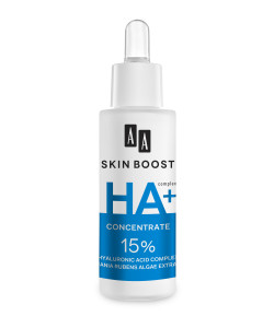 ΟΡΟΣ ΠΡΟΣΩΠΟΥ ΜΕ ΥΑΛΟΥΡΟΝΙΚΟ ΟΞΥ  15% AA SKIN BOOST HA CONCENTRATE 15% HIALURONIC ACID COMPLEX JANIA RUBENS ALGAE EXTRACT 30 ML